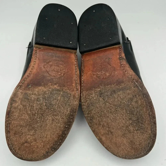 NANA Vintage Late 80s Early 90s Black Leather Single Buckle Shoes Size UK 4 US 6 - Picture 9 of 10